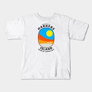 Harkers Island, NC Summertime Vacationing Abstract Sunrise Kids T-Shirt